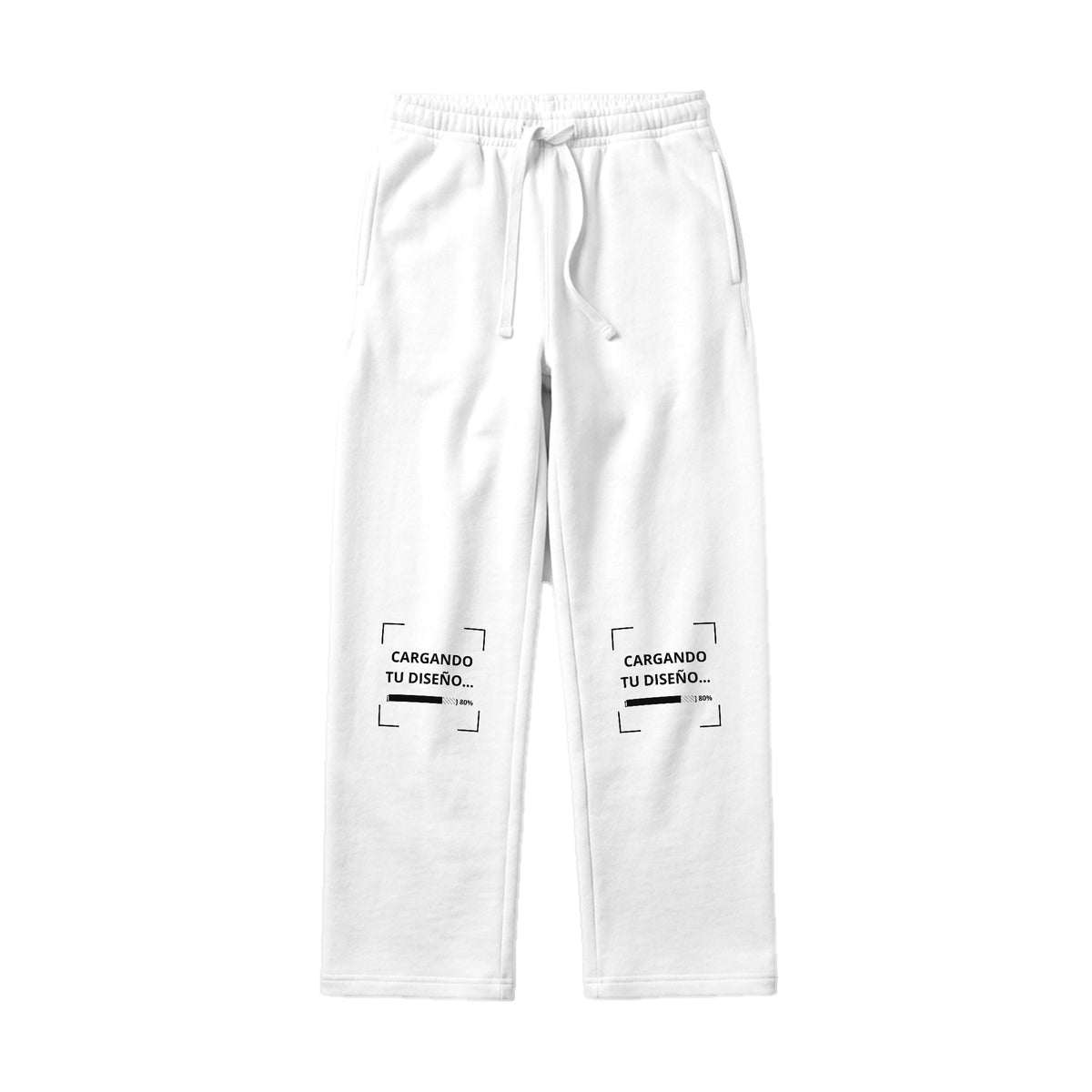 Pants de Algodón Unisex Blanco personalizado en Guatemala – BrandLab – vista frente