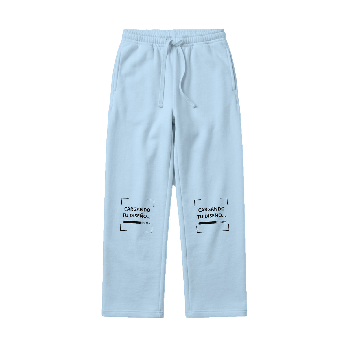 Pants de Algodón Unisex Celeste personalizado en Guatemala – BrandLab – vista frente