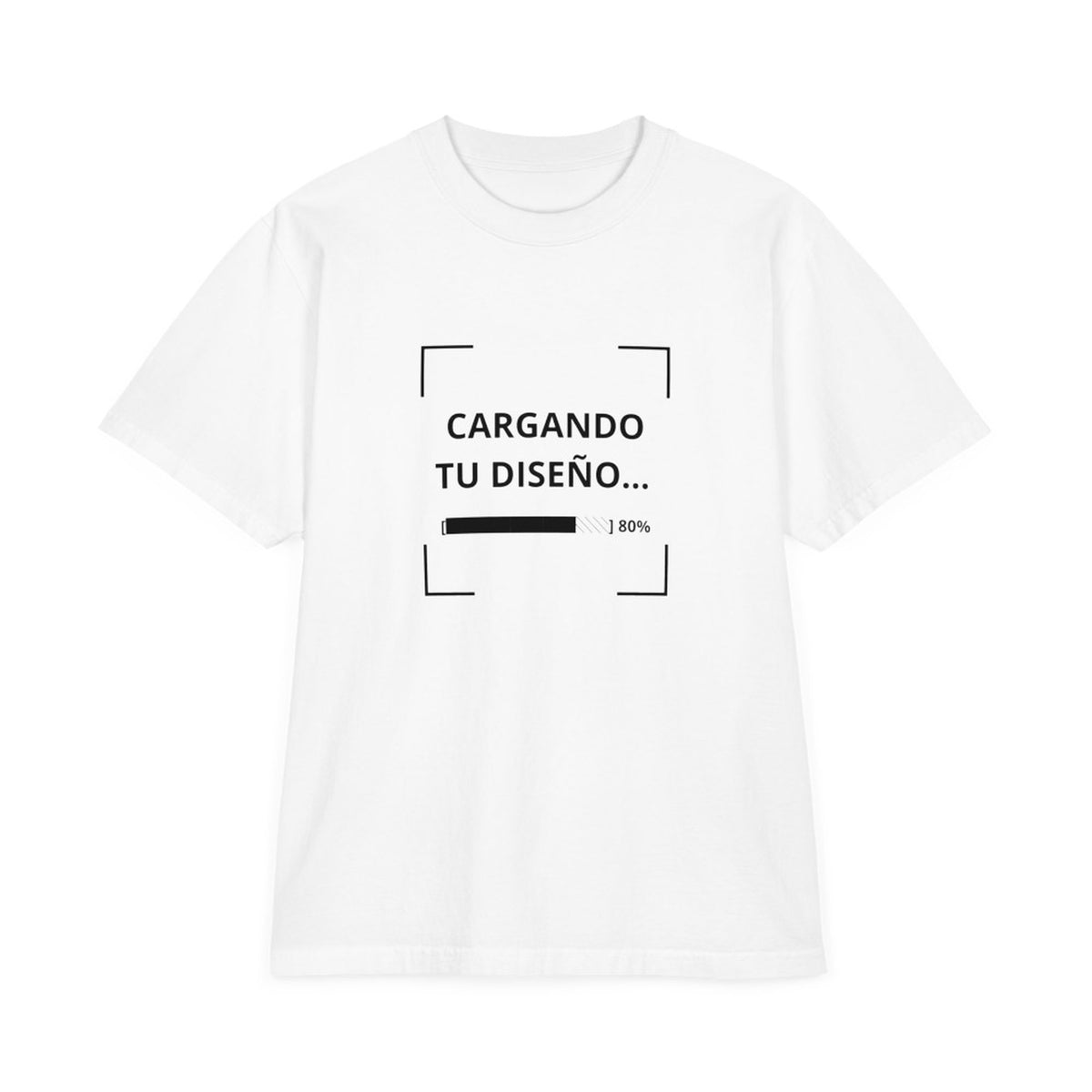 Playera Boxy Fit Unisex Blanca personalizada en Guatemala – BrandLab – vista frente