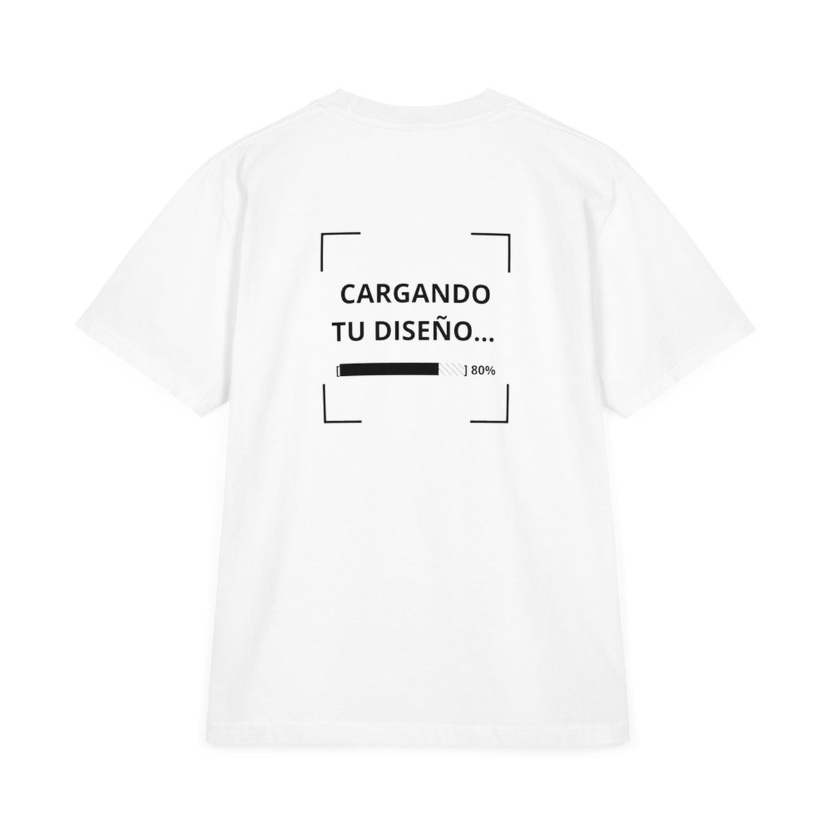 Playera Boxy Fit Unisex Blanca personalizada en Guatemala – BrandLab – vista espalda