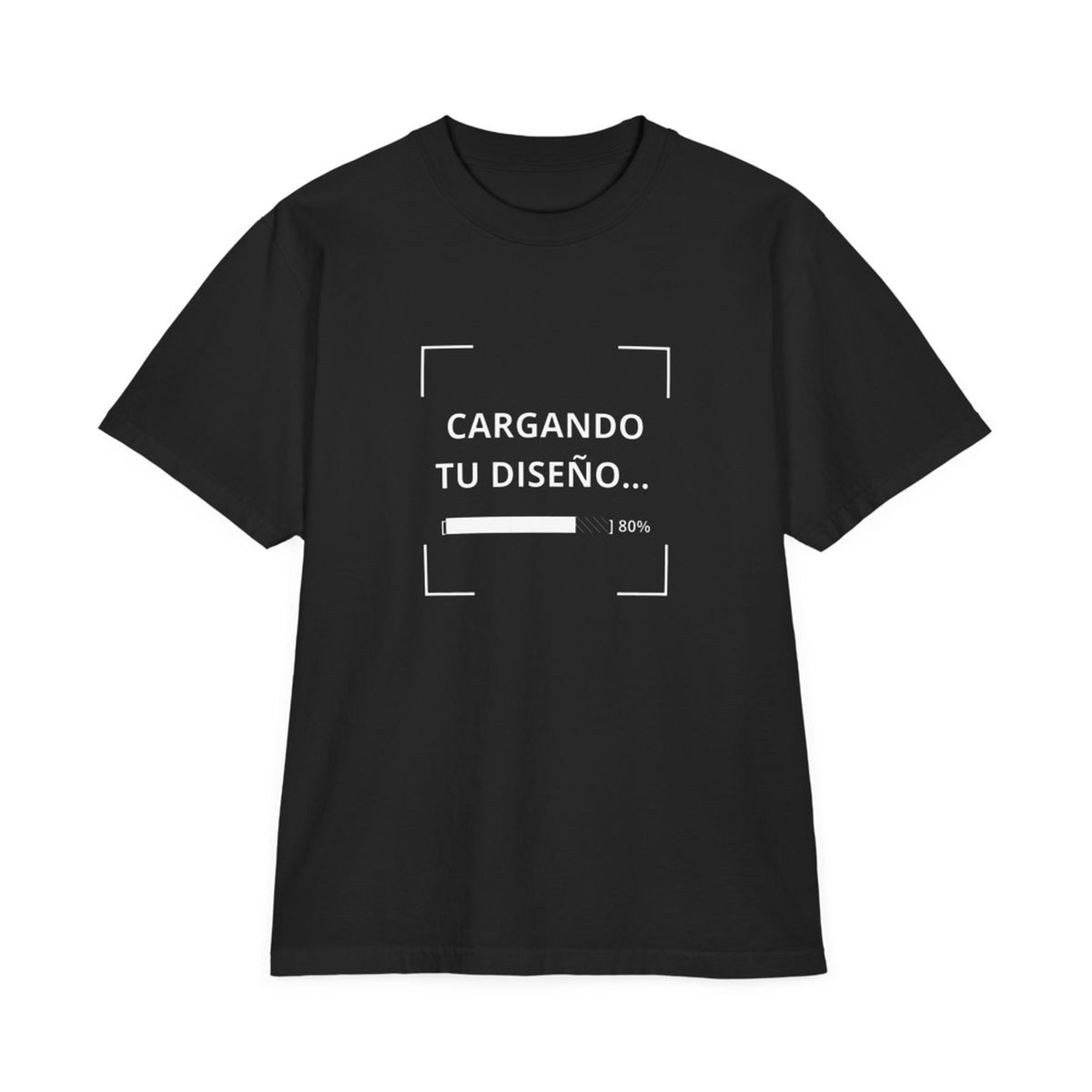 Playera Boxy Fit Unisex Negra personalizada en Guatemala – BrandLab – vista frente