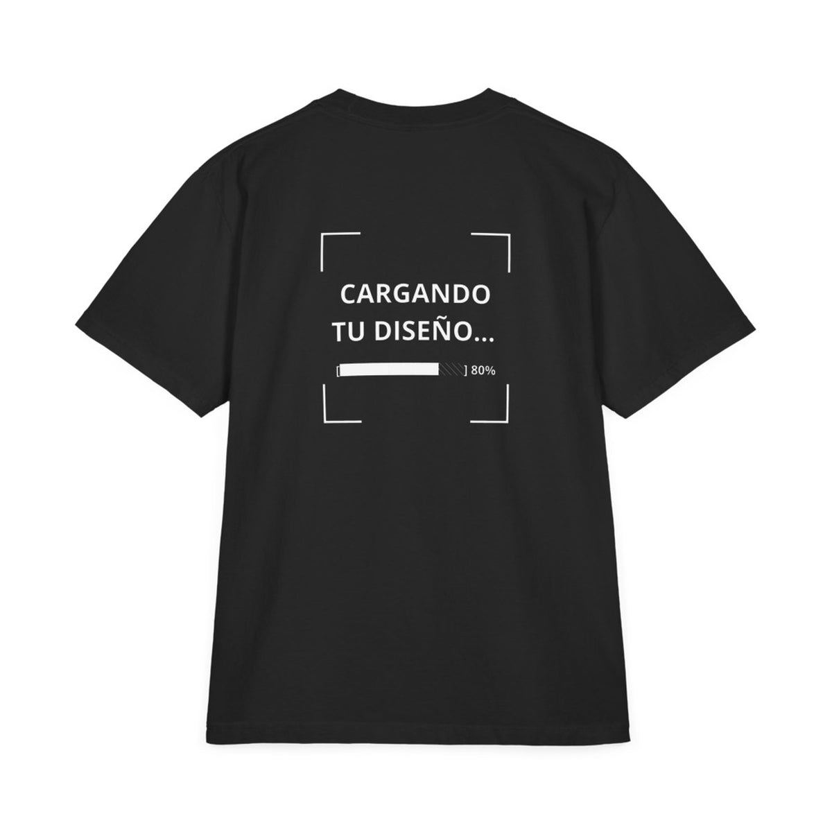Playera Boxy Fit Unisex Negra personalizada en Guatemala – BrandLab – vista espalda