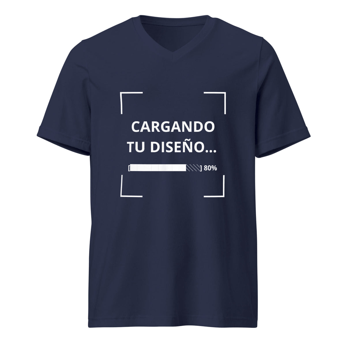 Playera Cuello en V Azul Marino personalizada en Guatemala – BrandLab – vista frente
