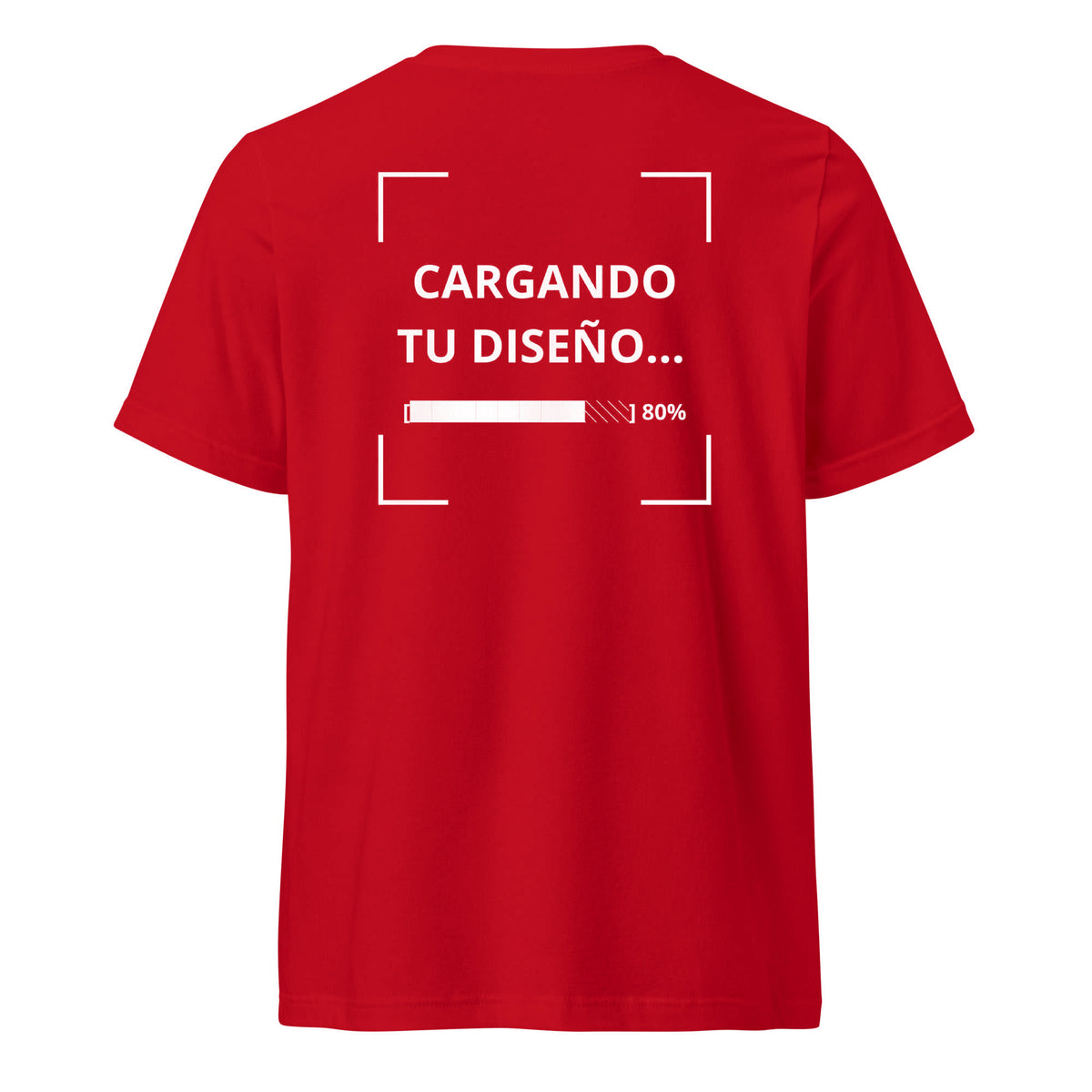 Playera Cuello en V Roja personalizada en Guatemala – BrandLab – vista espalda