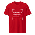 Playera Cuello en V Roja personalizada en Guatemala – BrandLab – vista frente