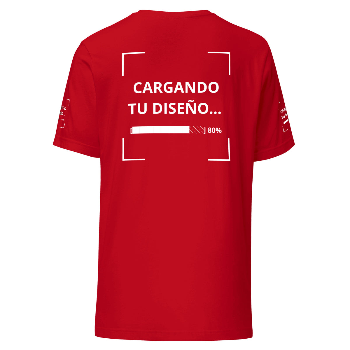 Playera Roja Unisex personalizada en Guatemala – BrandLab – vista espalda