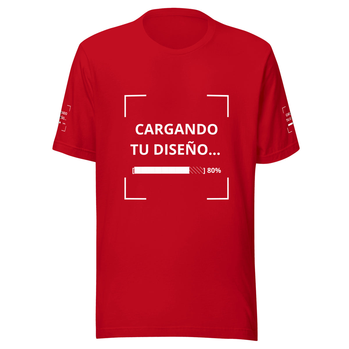 Playera Roja Unisex personalizada en Guatemala – BrandLab – vista frente
