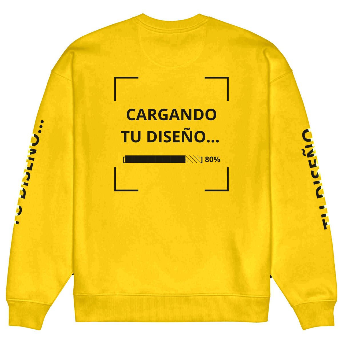 Sudadera Unisex Oversize Amarillo personalizado en Guatemala – BrandLab – vista espalda
