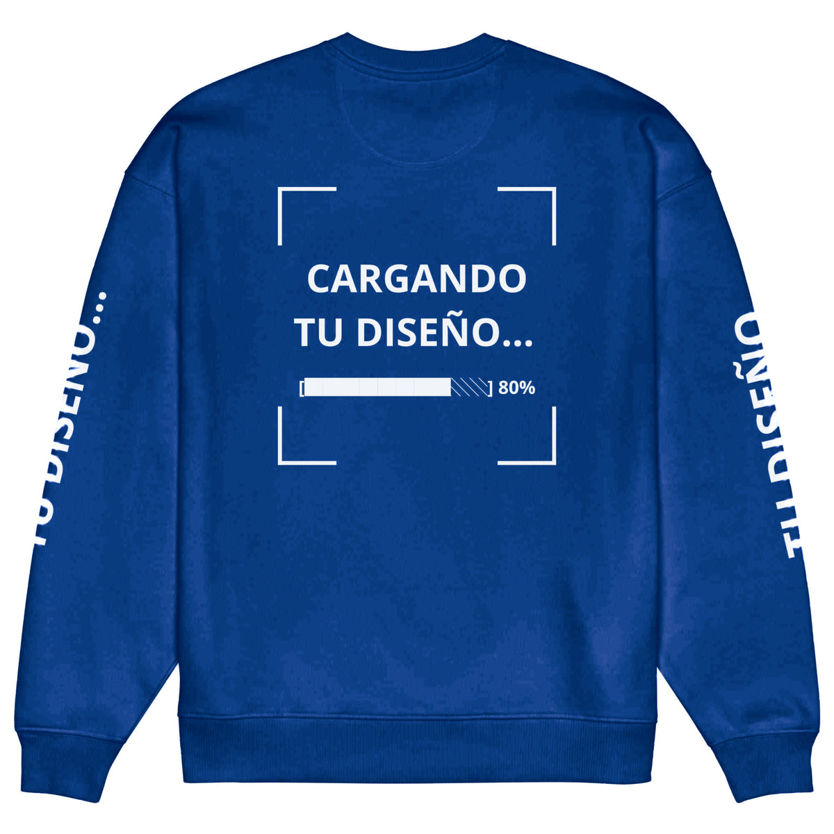 Sudadera Unisex Oversize Azul Pavo personalizado en Guatemala – BrandLab – vista espalda