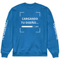 Sudadera Unisex Oversize Celeste Oscuro personalizado en Guatemala – BrandLab – vista frente