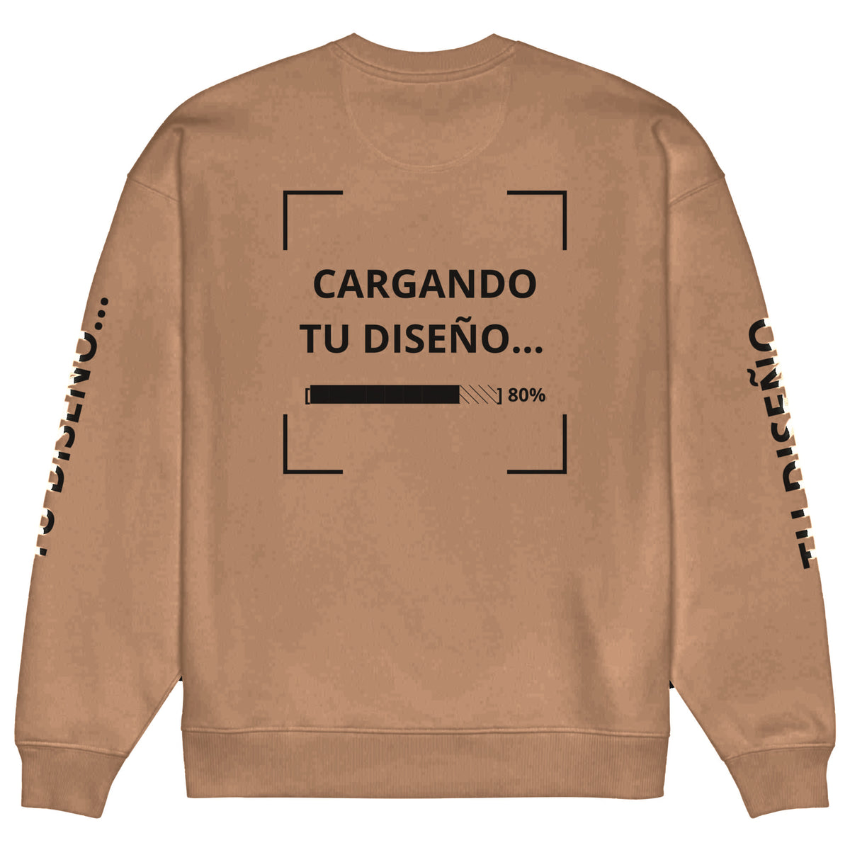 Sudadera Unisex Oversize Cocoa personalizado en Guatemala – BrandLab – vista espalda
