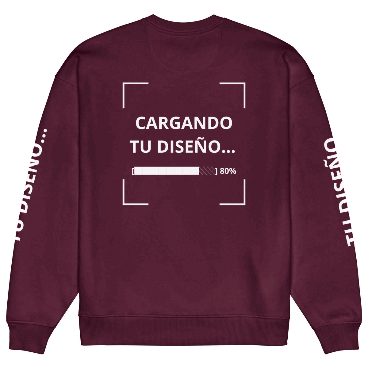 Sudadera Unisex Oversize Corinto personalizado en Guatemala – BrandLab – vista espalda