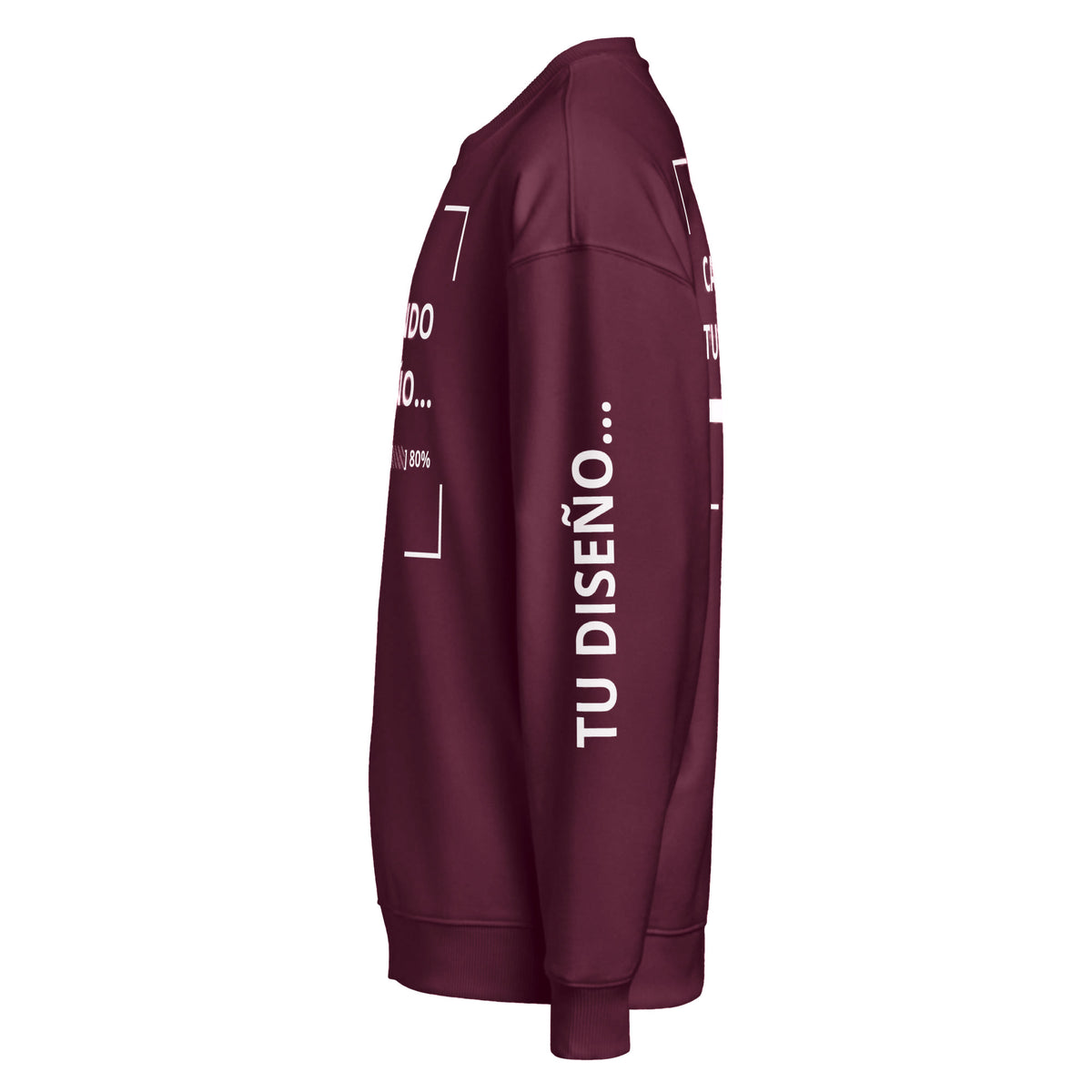 Sudadera Unisex Oversize Corinto personalizado en Guatemala – BrandLab – vista lateral izquierdo