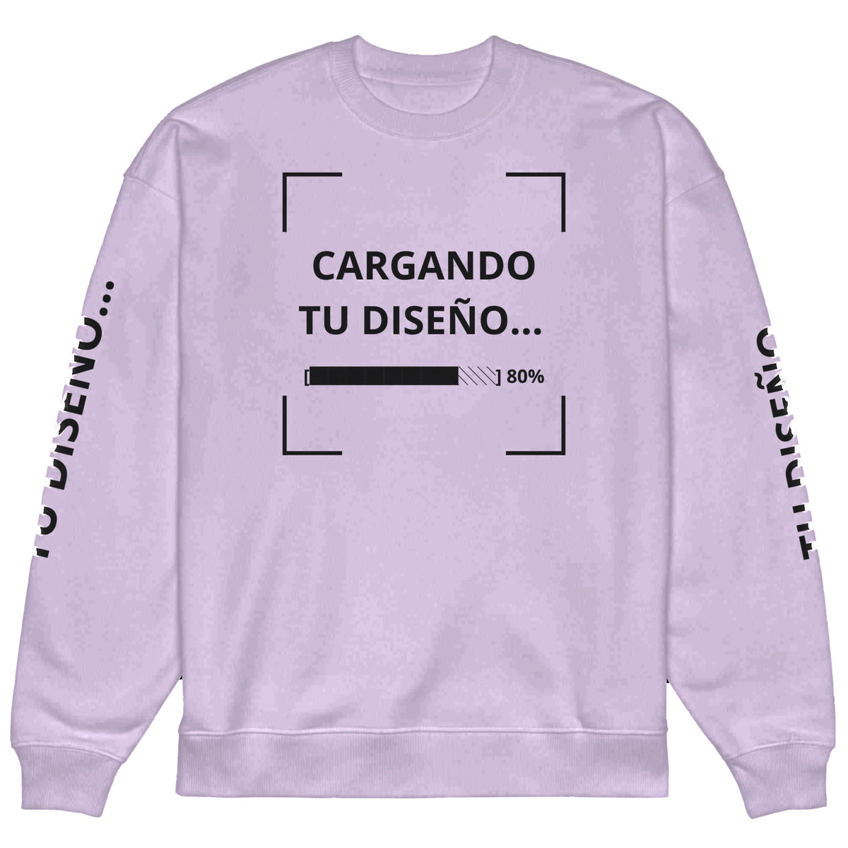 Sudadera Unisex Oversize Lila personalizado en Guatemala – BrandLab – vista frente