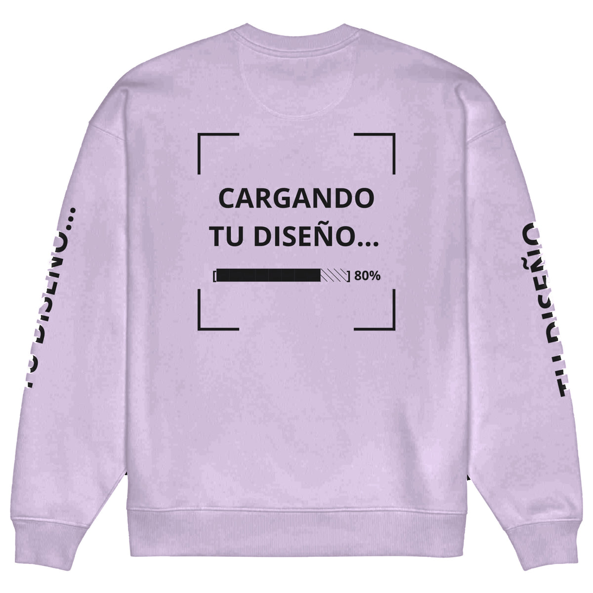 Sudadera Unisex Oversize Lila personalizado en Guatemala – BrandLab – vista espalda