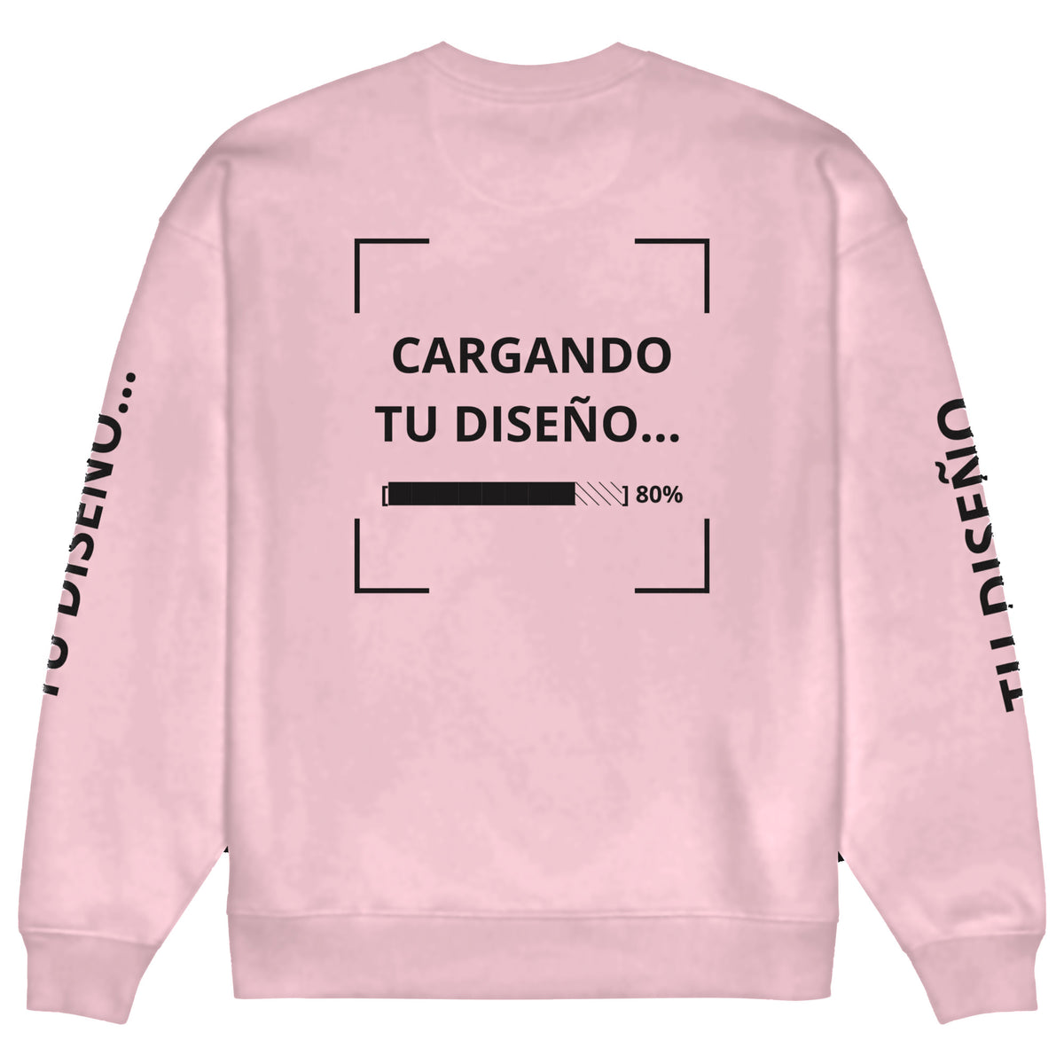 Sudadera Unisex Oversize Rosa personalizada en Guatemala – BrandLab – vista espalda