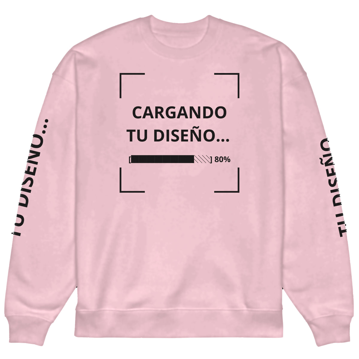Sudadera Unisex Oversize Rosa personalizada en Guatemala – BrandLab – vista frente