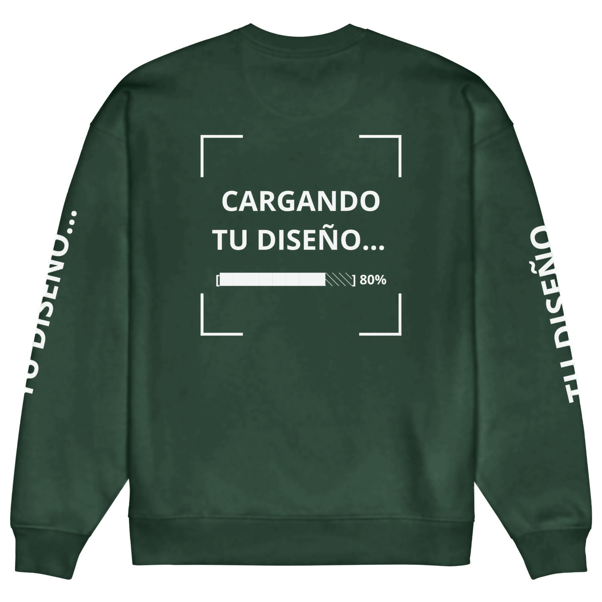 Sudadera Unisex Oversize Verde personalizada en Guatemala – BrandLab – vista espalda
