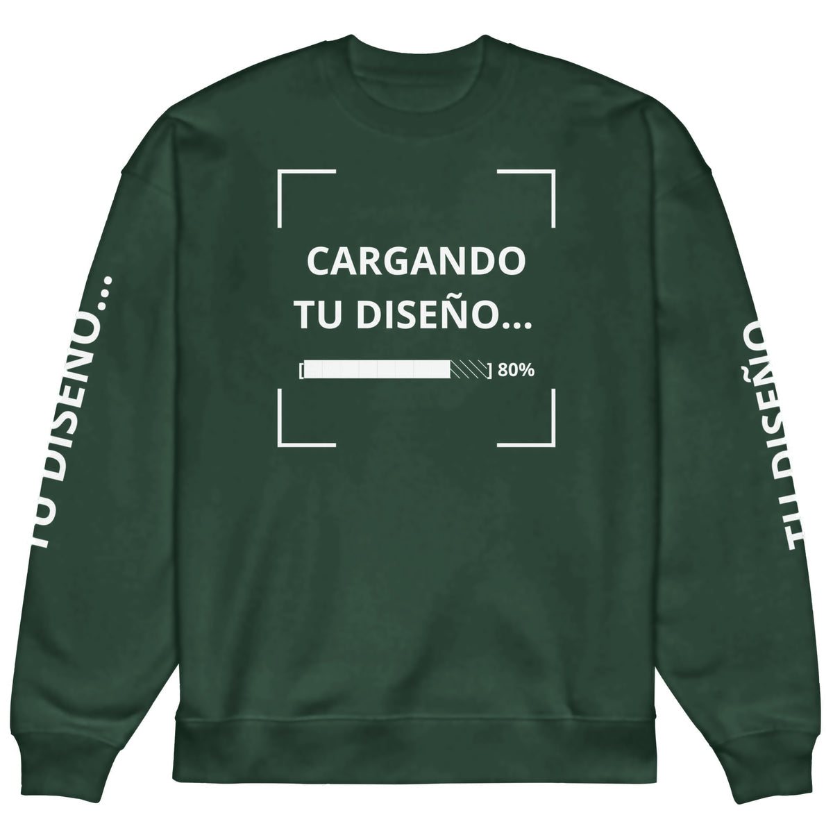 Sudadera Unisex Oversize Verde personalizada en Guatemala – BrandLab – vista frente