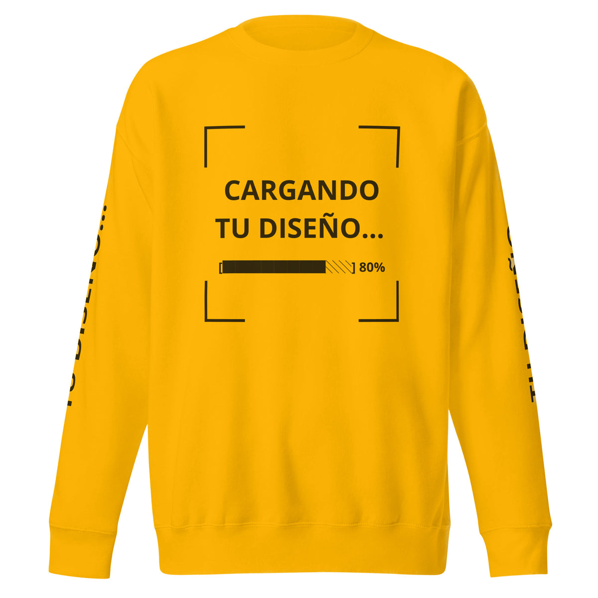 Sudadera Unisex Premium Amarillo Oro personalizado en Guatemala – BrandLab – vista frente