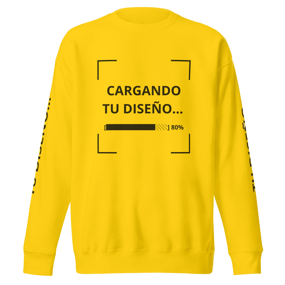 Sudadera Unisex Premium Amarillo personalizado en Guatemala – BrandLab – vista frente