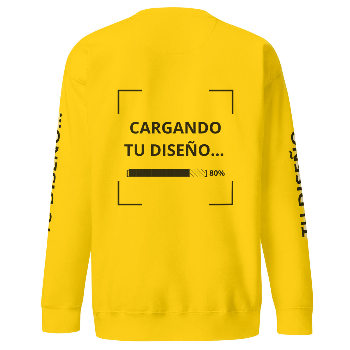 Sudadera Unisex Premium Amarillo personalizado en Guatemala – BrandLab – vista espalda
