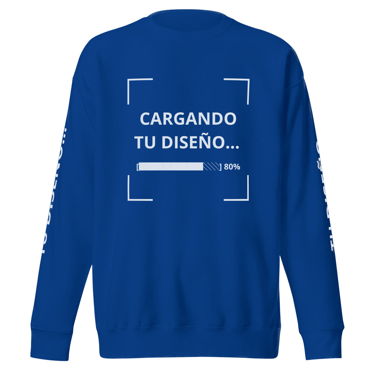 Sudadera Unisex Premium Azul Pavo personalizado en Guatemala – BrandLab – vista frente