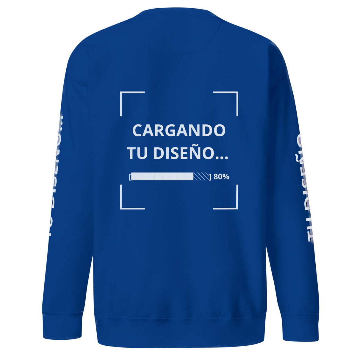 Sudadera Unisex Premium Azul Pavo personalizado en Guatemala – BrandLab – vista espalda