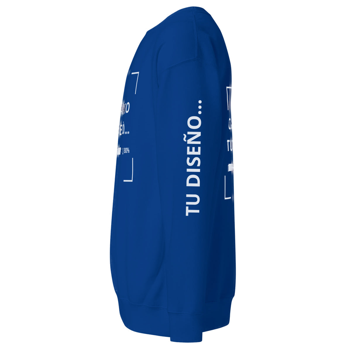 Sudadera Unisex Premium Azul Pavo personalizado en Guatemala – BrandLab – vista lateral izquierdo