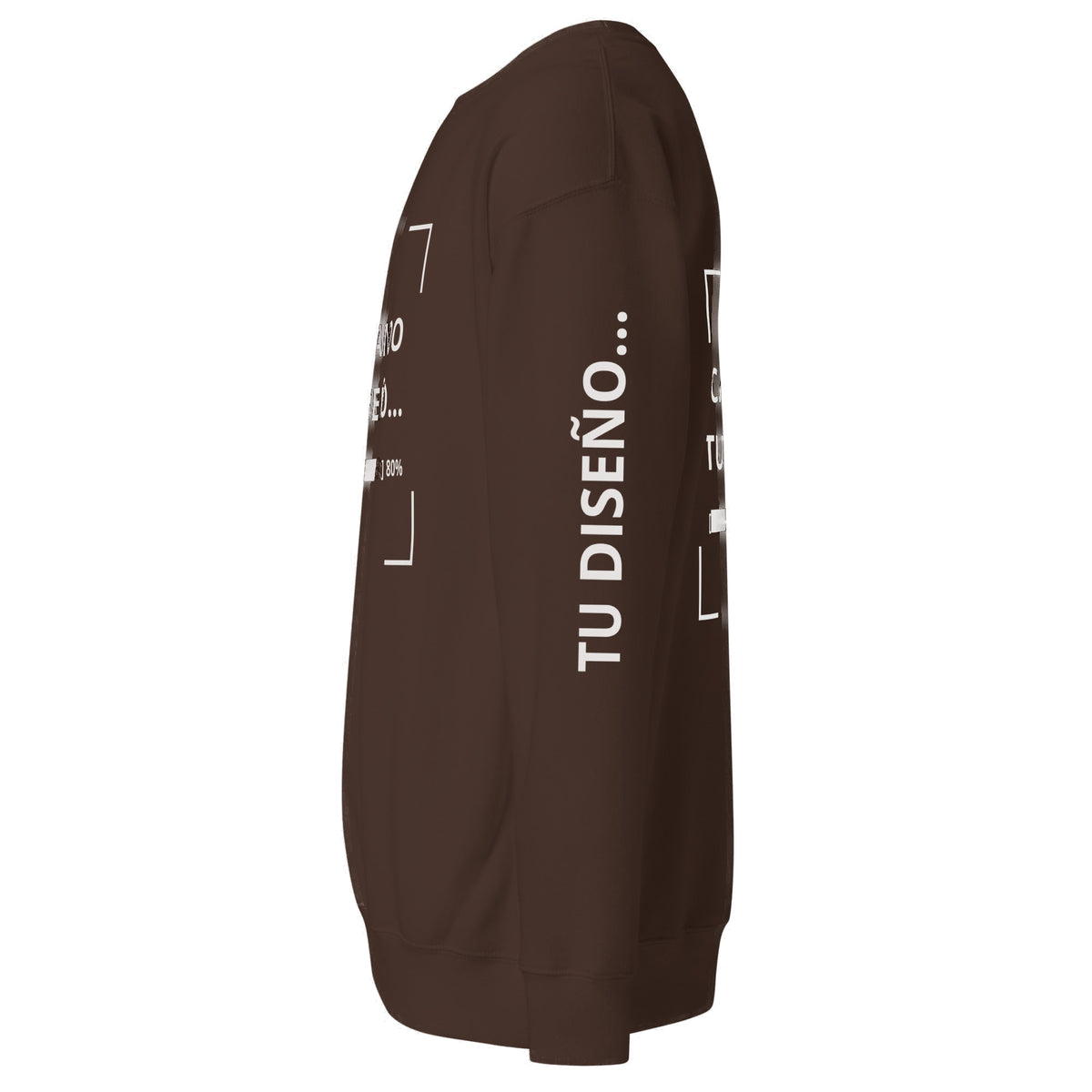 Sudadera Unisex Premium Café personalizado en Guatemala – BrandLab – vista lateral izquierdo