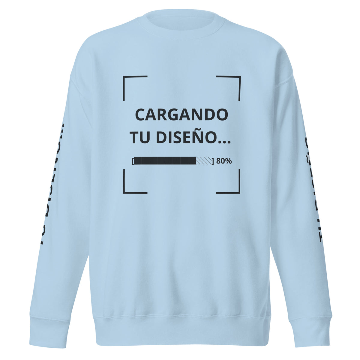 Sudadera Unisex Premium Celeste personalizada en Guatemala – BrandLab – vista frente