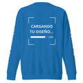 Sudadera Unisex Premium Celeste Oscuro personalizado en Guatemala – BrandLab – vista frente