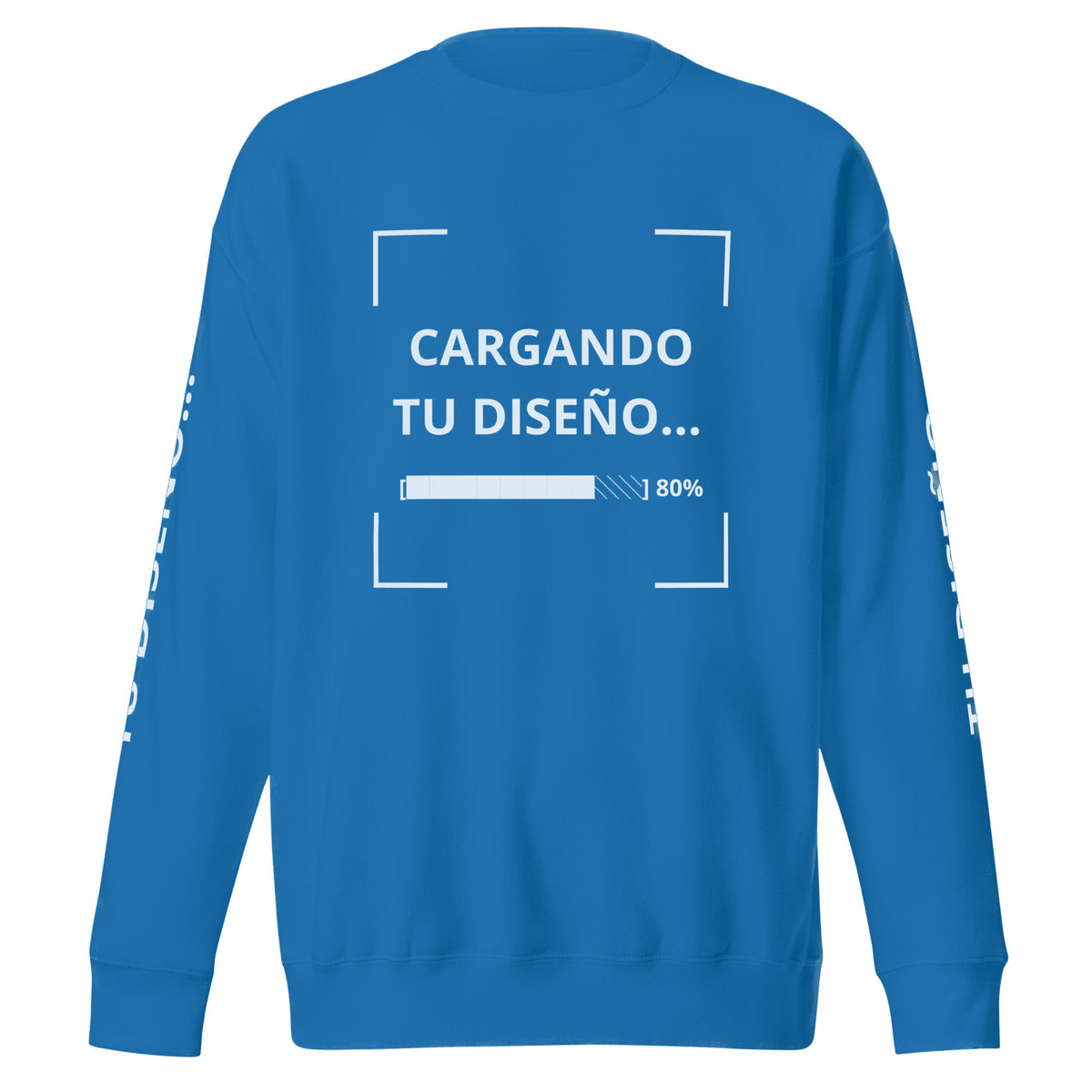 Sudadera Unisex Premium Celeste Oscuro personalizado en Guatemala – BrandLab – vista frente
