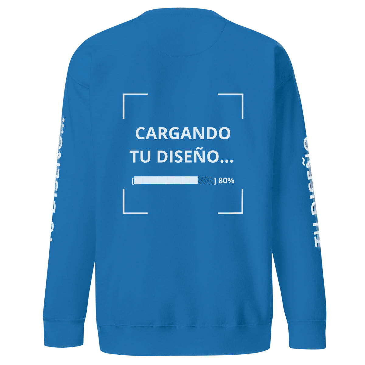 Sudadera Unisex Premium Celeste Oscuro personalizado en Guatemala – BrandLab – vista espalda