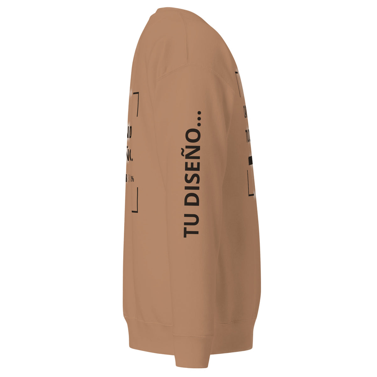 Sudadera Unisex Premium Cocoa personalizado en Guatemala – BrandLab – vista lateral derecho