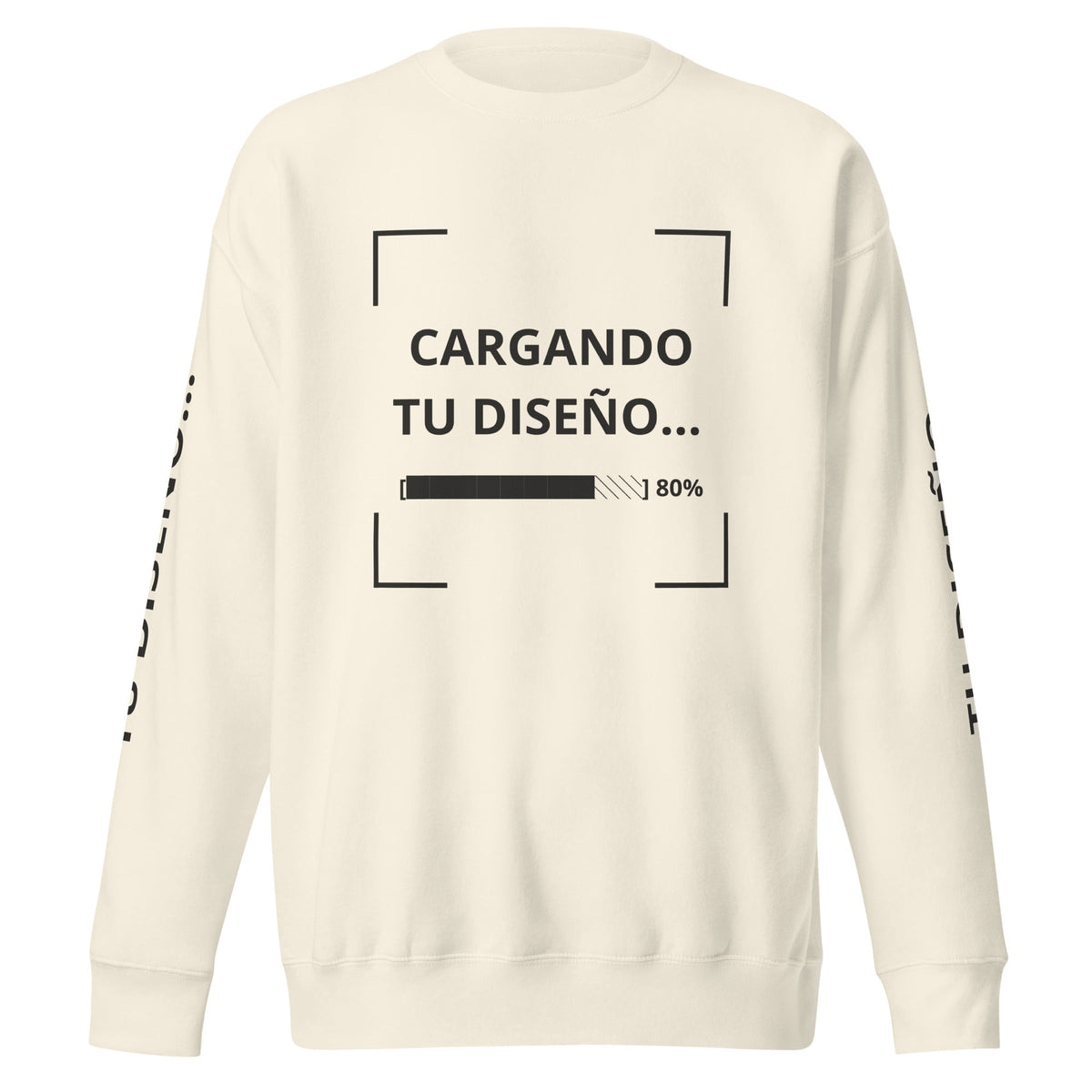 Sudadera Unisex Premium Crema personalizado en Guatemala – BrandLab – vista frente