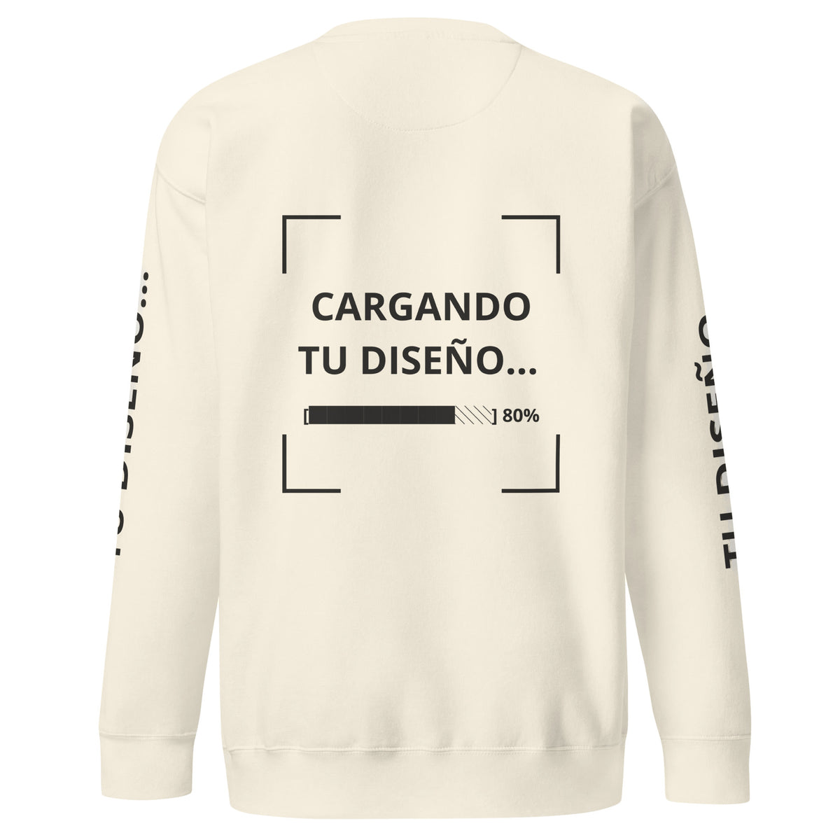 Sudadera Unisex Premium Crema personalizado en Guatemala – BrandLab – vista espalda