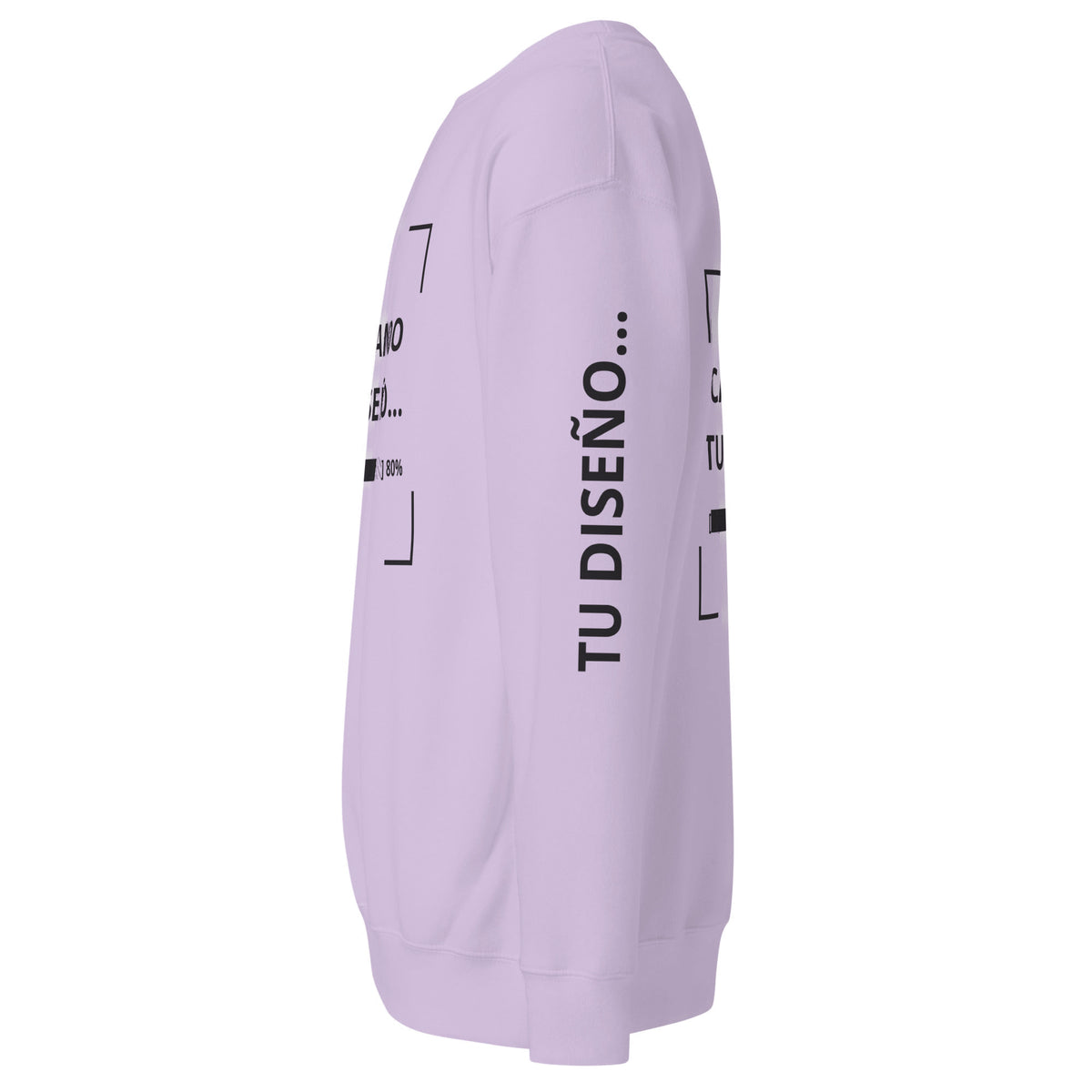 Sudadera Unisex Premium Lila personalizado en Guatemala – BrandLab – vista lateral izquierdo