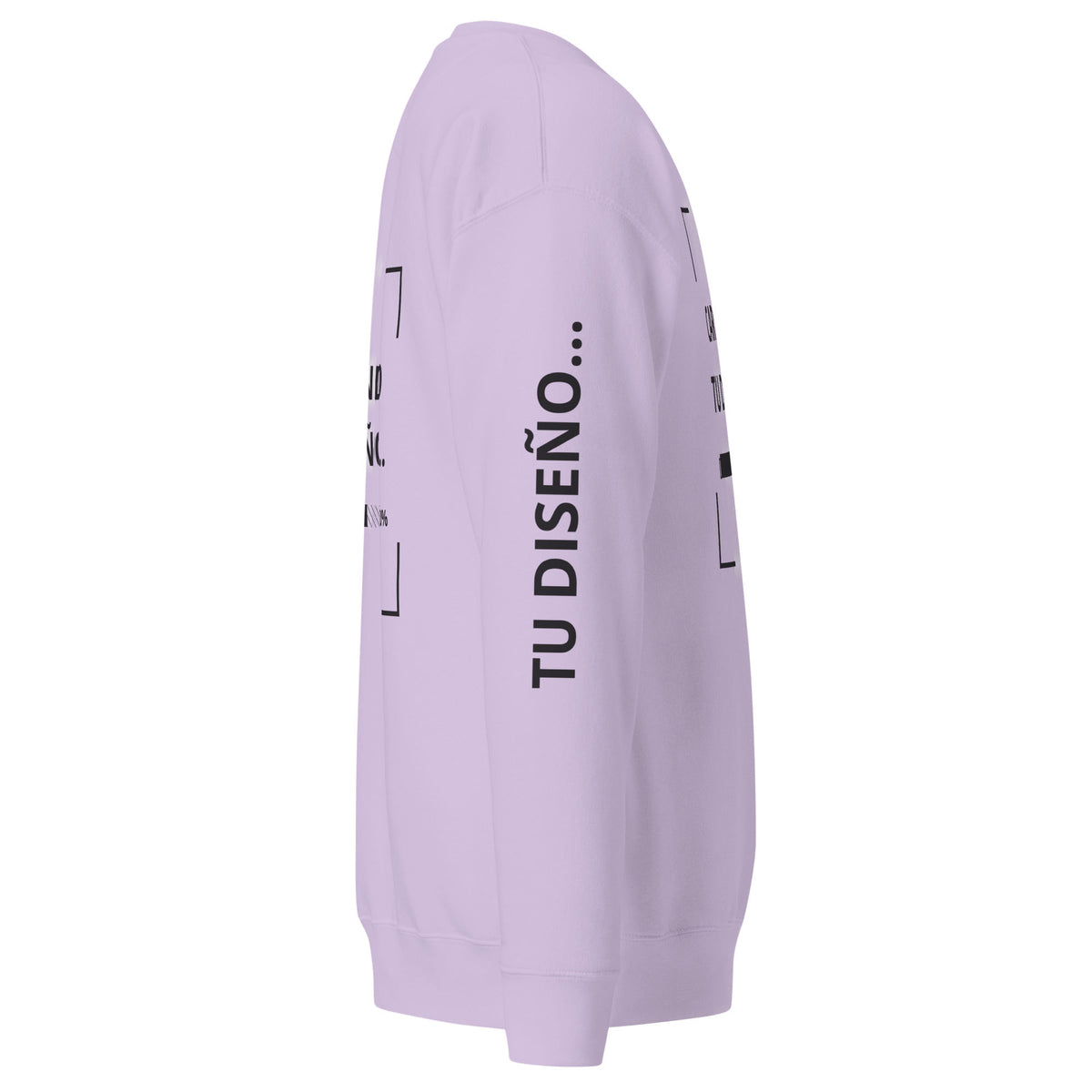 Sudadera Unisex Premium Lila personalizado en Guatemala – BrandLab – vista lateral derecho