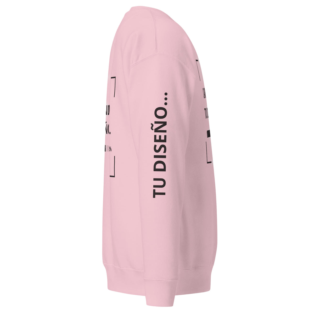 Sudadera Unisex Premium Rosa personalizada en Guatemala – BrandLab – vista lateral derecho