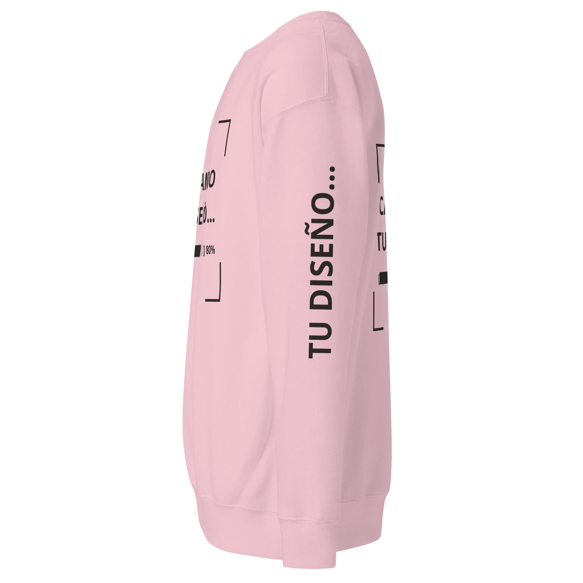 Sudadera Unisex Premium Rosa personalizada en Guatemala – BrandLab – vista lateral izquierdo