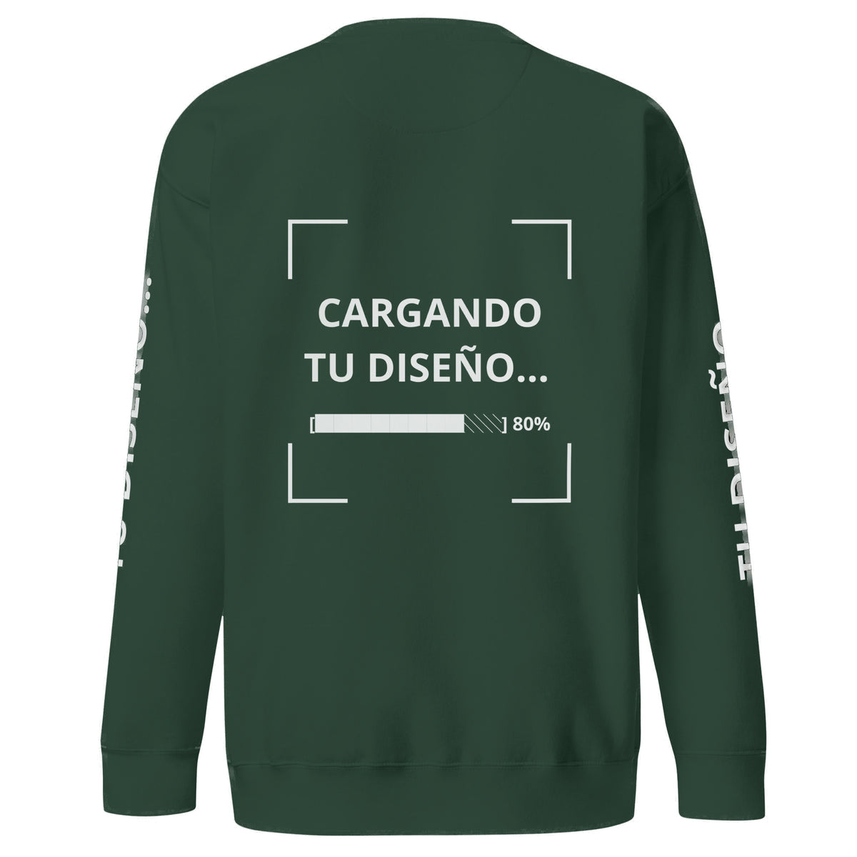 Sudadera Unisex Premium Verde personalizada en Guatemala – BrandLab – vista espalda