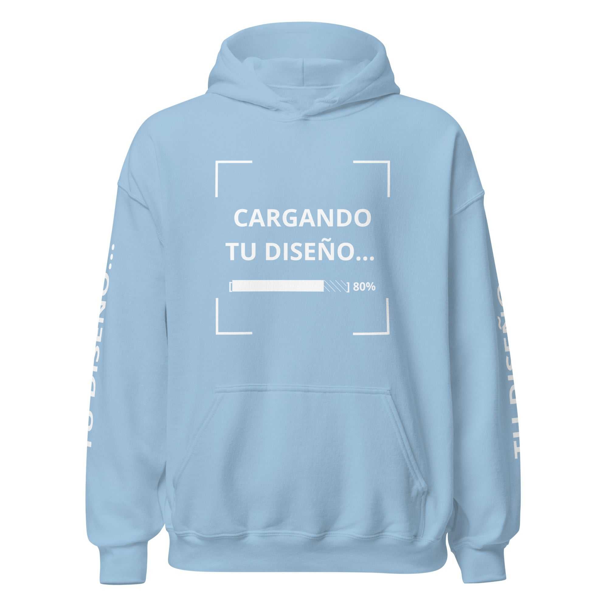 Sudadero Oversize con Capucha Celeste
