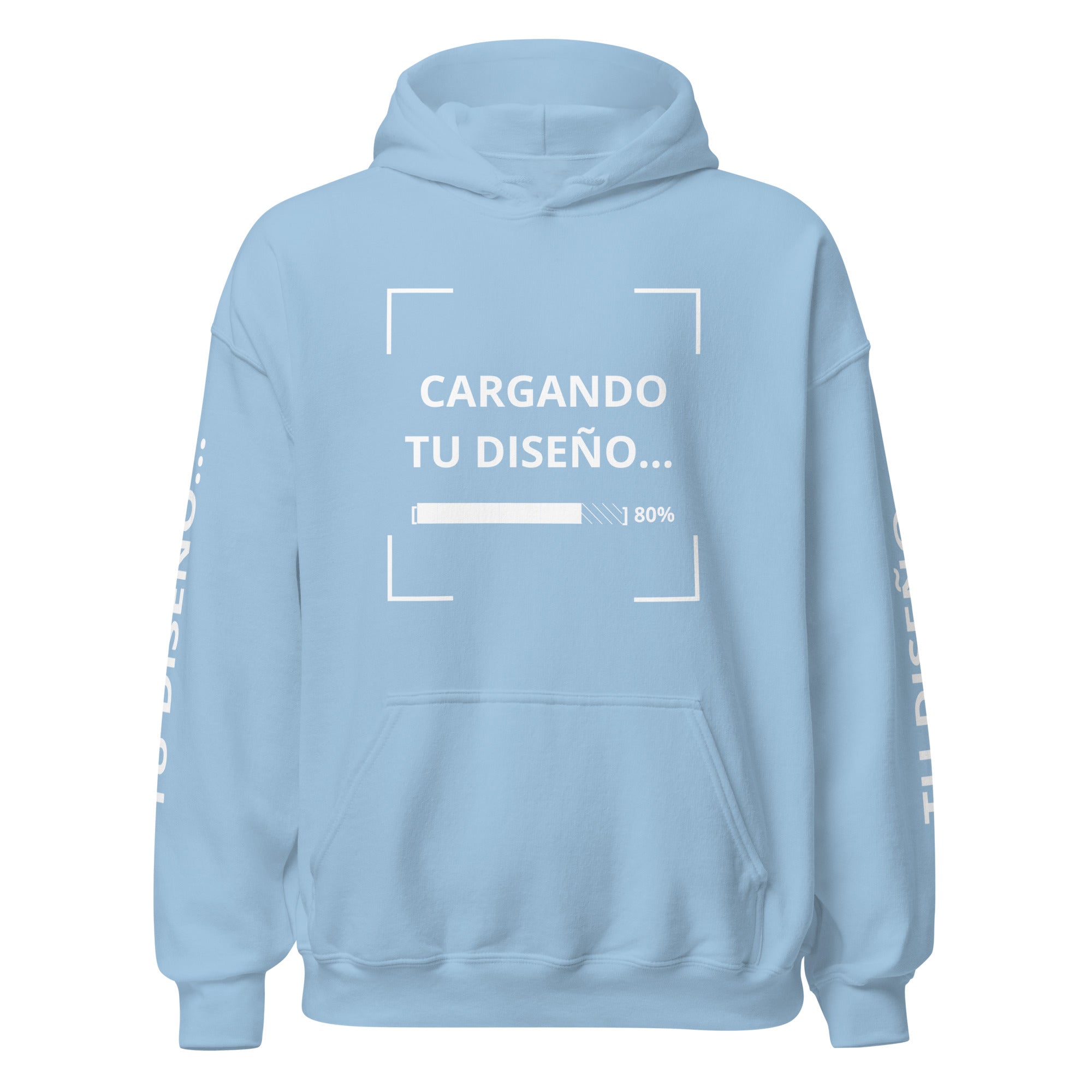 Oversized Sweatshirt with Light Blue Hood