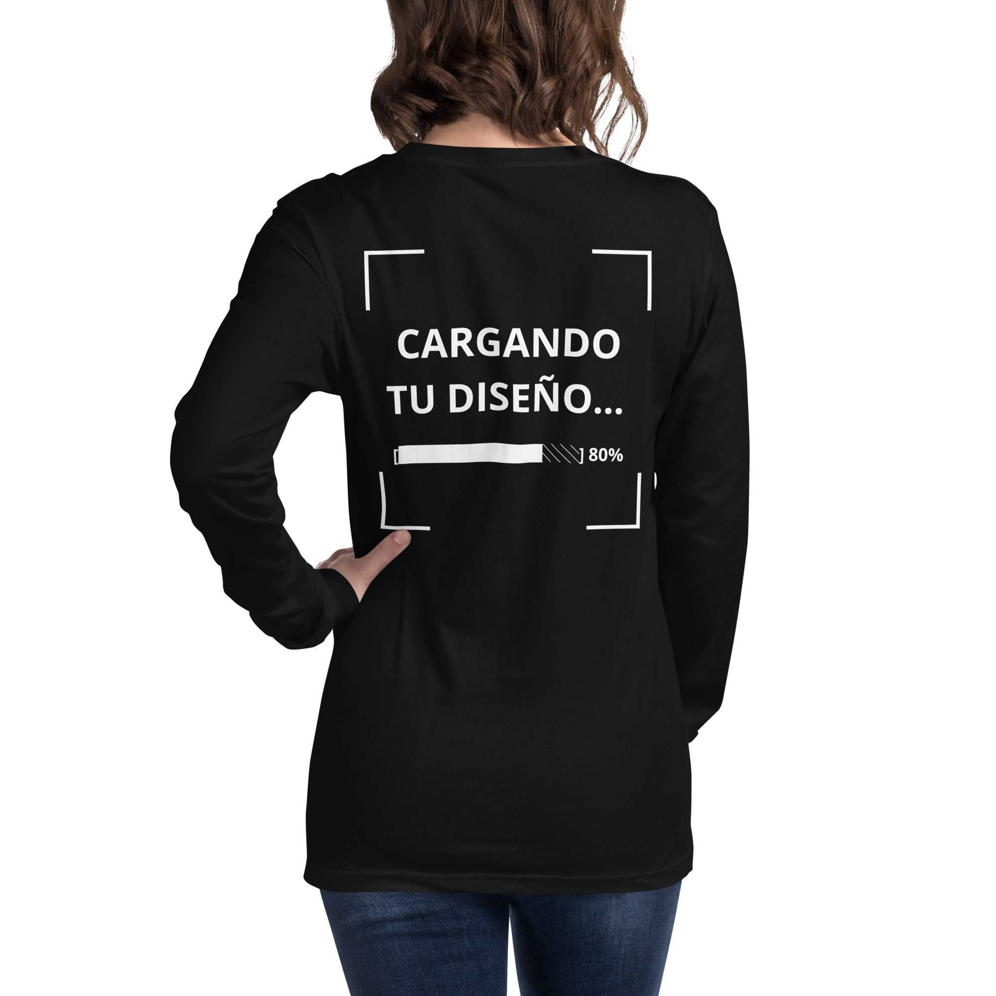 camiseta unisex de manga larga negra personalizada para eventos y branding empresarial