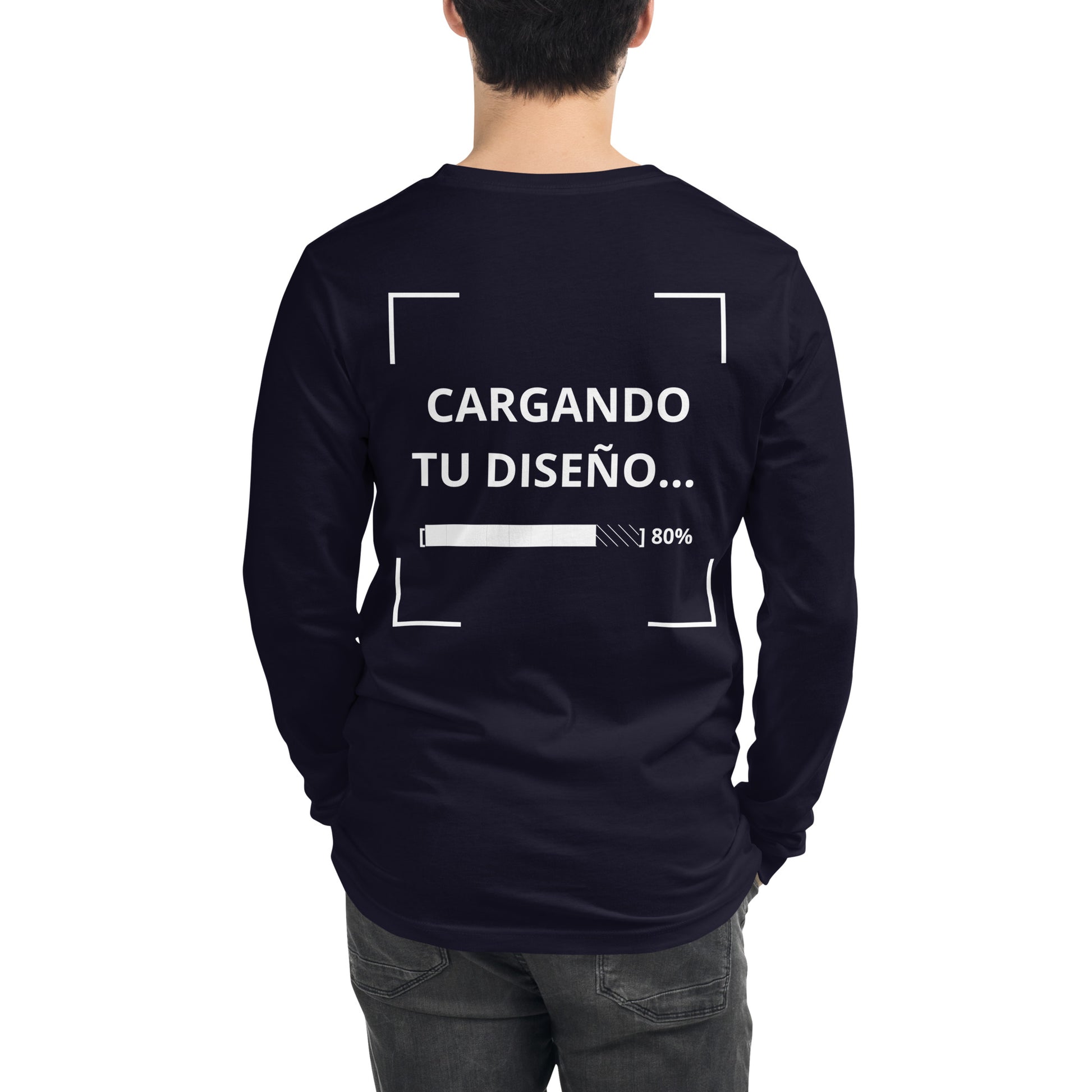 uniformes empresariales personalizados - camiseta azul marino de manga larga en Guatemala
