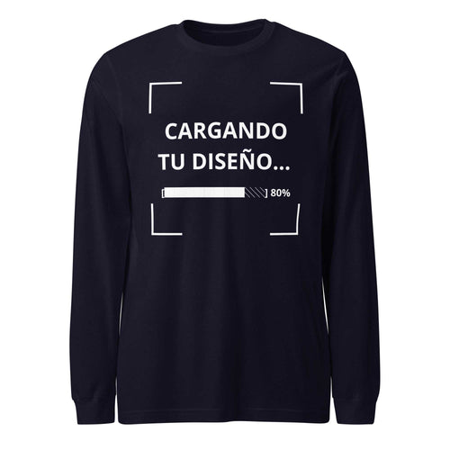 camiseta azul marino de manga larga personalizada con logo para empresas en Guatemala