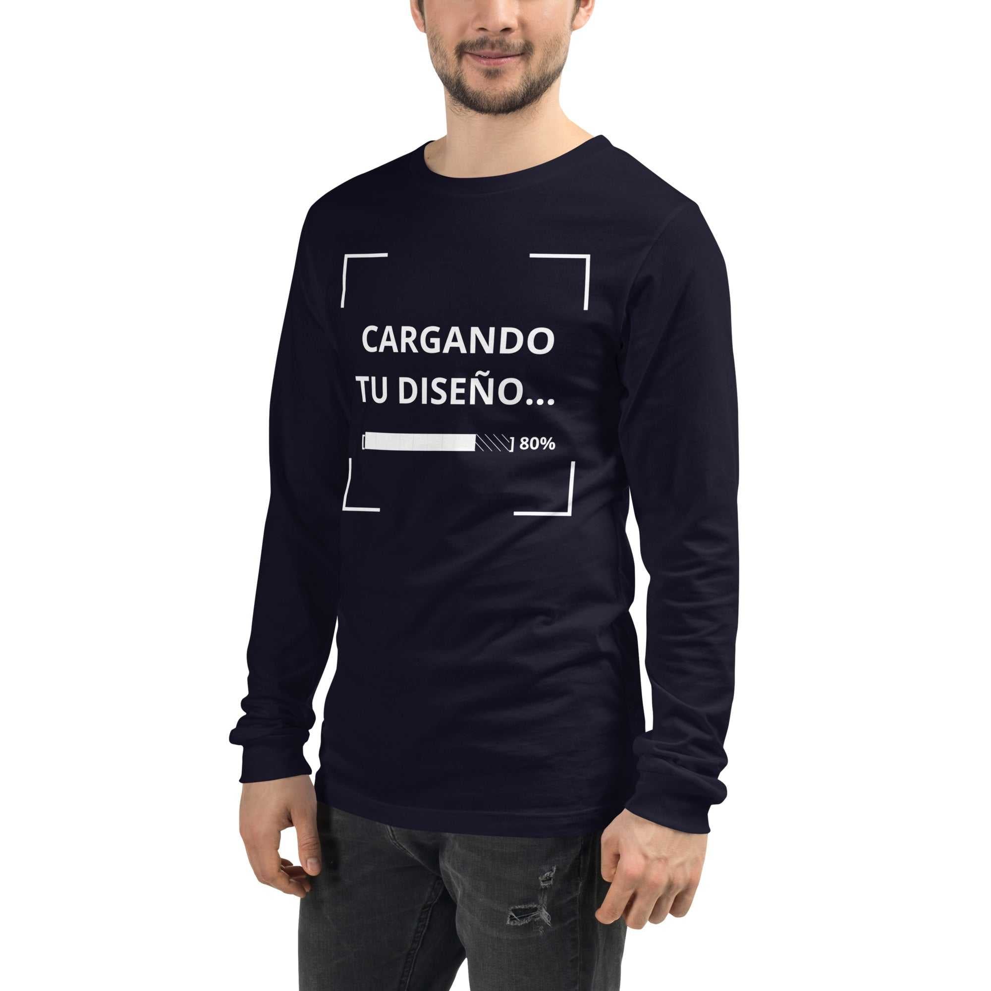 uniformes empresariales personalizados - camiseta azul marino de manga larga en Guatemala