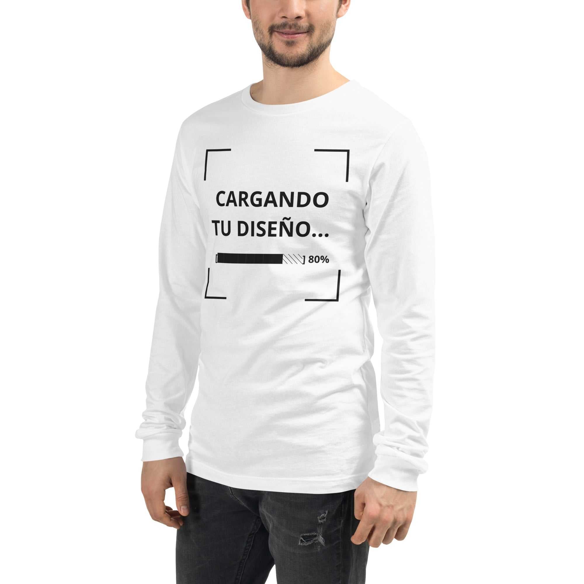camiseta unisex de manga larga blanca personalizada para eventos y branding empresarial