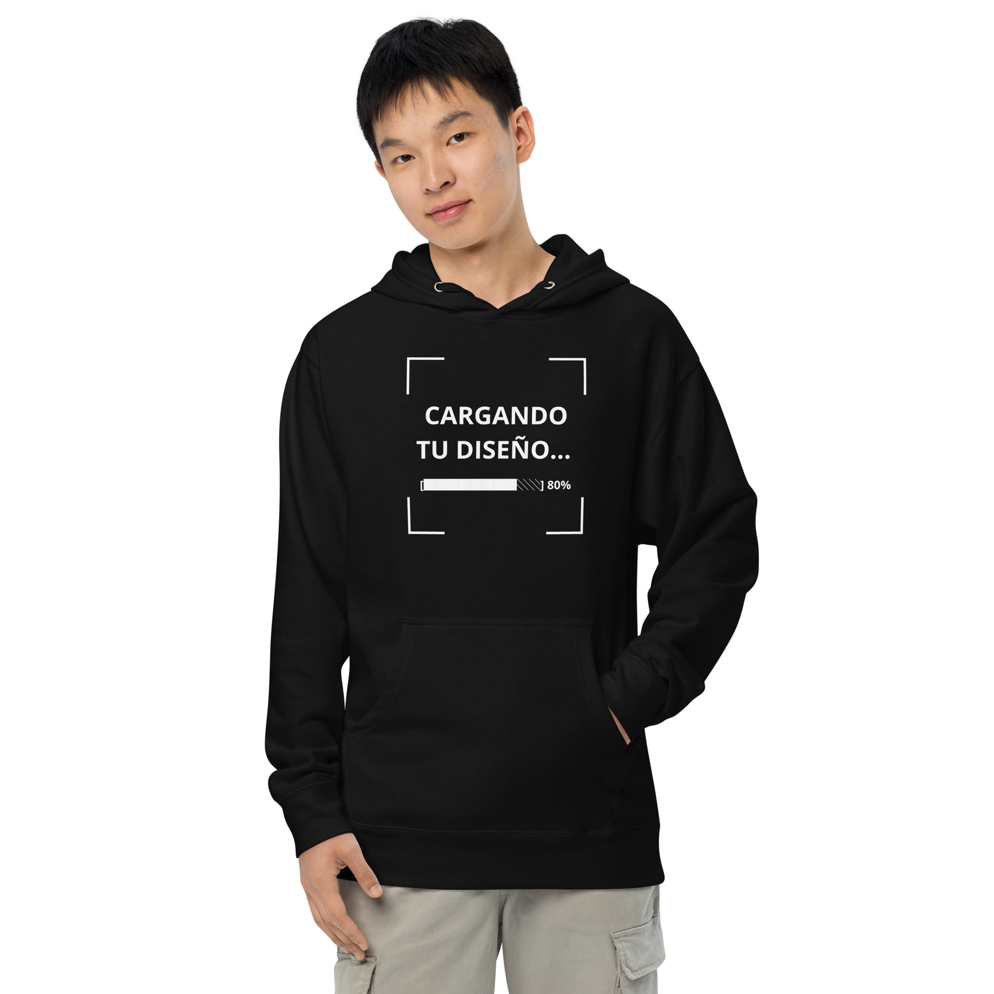 uniformes empresariales personalizados - sudadera negra de peso medio en Guatemala